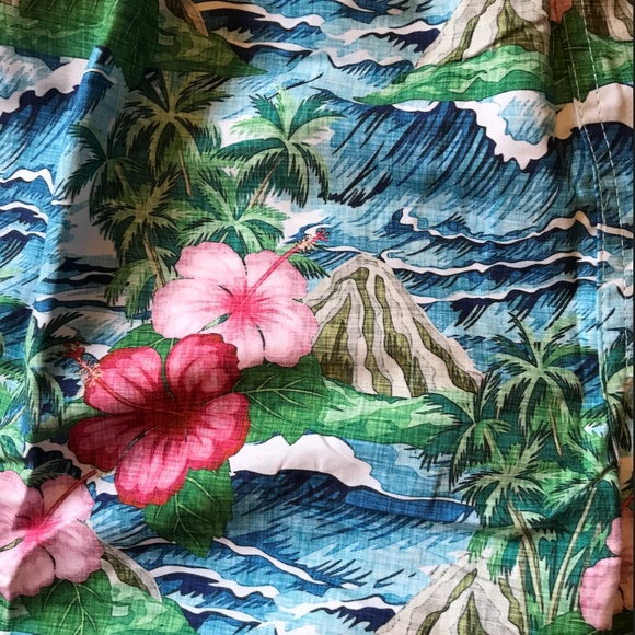 Franks Australia Mens Mid-Length Oahu Swim Trunks Floral Tropical designer M - Picture 3 of 11